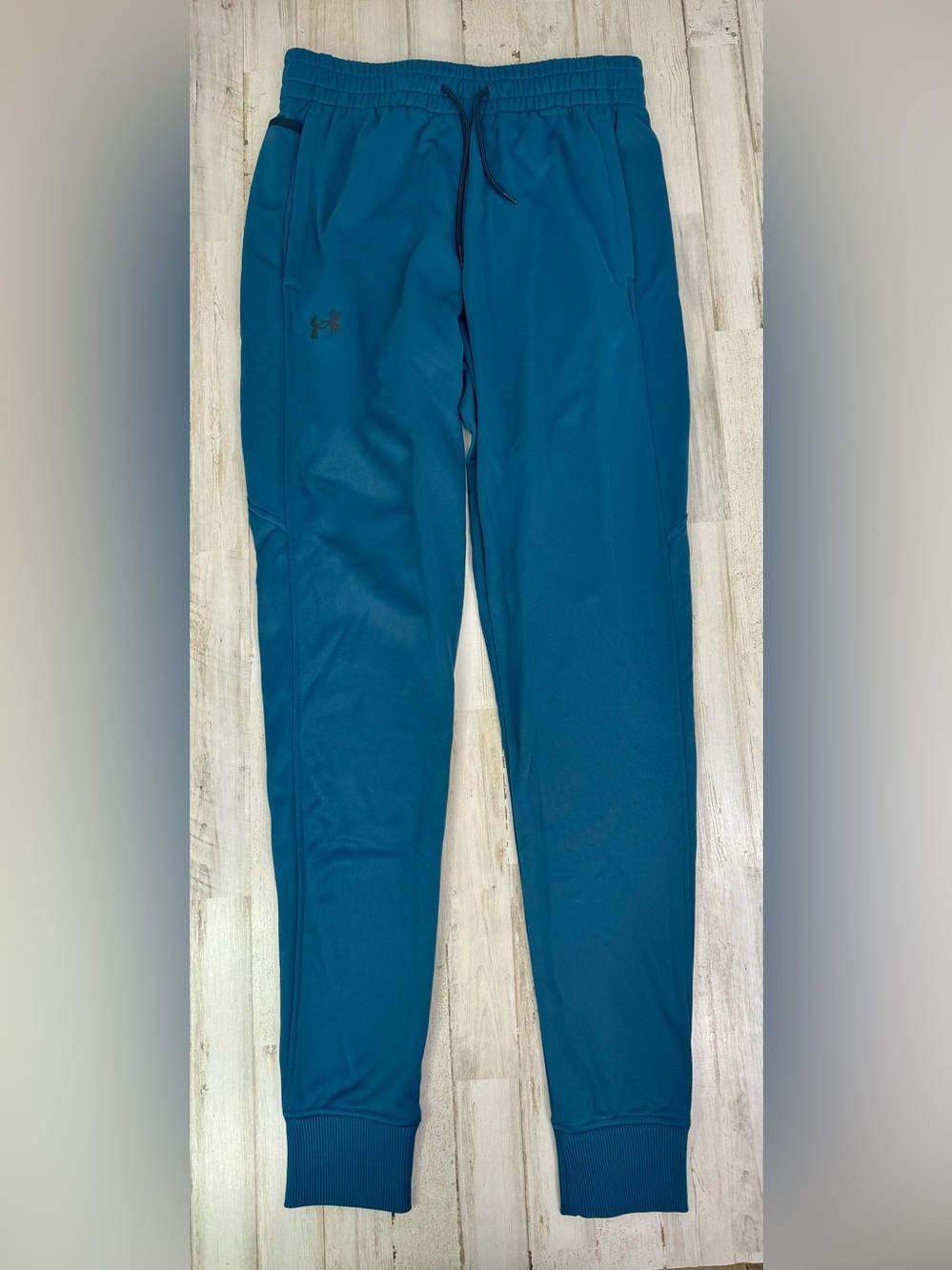 Under Armour Joggers Mens M Tall Teal Loose Drawstring Fleece Pocket Sweatpants